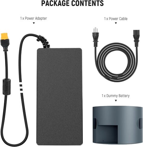 NEEWER Q300 Dummy Battery Kit for Q300 Outdoor Strobe Flash with AC Power Adapter & Cable (US Plug), 12.6V 20A Replacement for Q300 Battery, Intelligent Safety Protection, 16.4ft Length, NT-Q300 in Kuwait