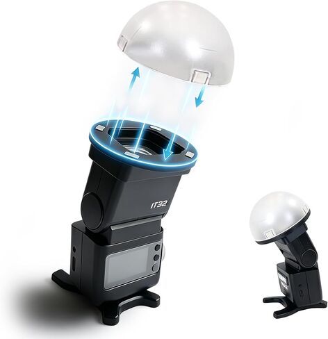 Flash Diffuser and Magnetic Mount Base Compatible with Godox iT32 Flash, Quick Snap-On Flash Modifier, Enables Compatibility with Magnetic Lighting Accessories in Kuwait
