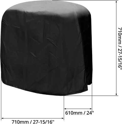 QWORK Dustproof Miter Saw Cover, 210D Oxford Cloth with Bottom Drawcord Fits Most Miter Saws, Planers, Machine Tools, Rustproof and Waterproof, Black in Kuwait