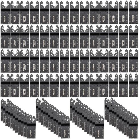 VEVOR 100PCS Oscillating Saw Blades, Quick Release Multitool Blades Kit, HCS Tool Blades for Wood Plastic, Compatible with Dewalt Dremel Fein Worx Bosch Makita Milwaukee in Kuwait