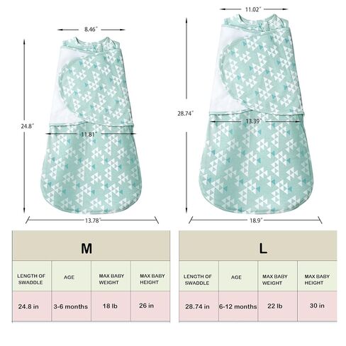 Sleepsack Swaddle,Sleep Sack 6-12 Months,Adjustable Wearable Transition Blanket, Swaddles for Babies Large,100% Cotton(Green) in Kuwait