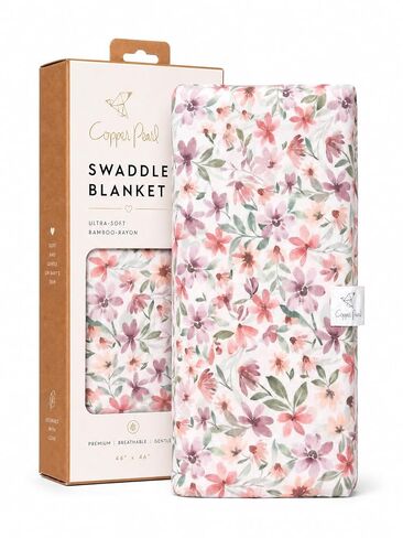 Copper Pearl Swaddle Blankets for Newborns | Soft Stretchy Receiving Blankets for Boys and Girls | Large 46 x 46 Inch Baby Blankets | Lightweight and Breathable Swaddles | Natalie in Kuwait