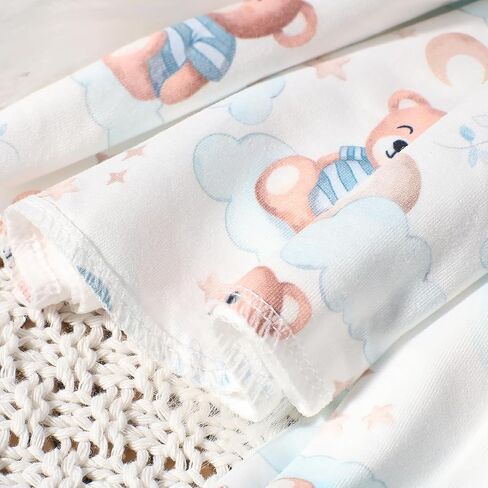 Ylsteed Baby Swaddle Blanket and Headband Set, Newborn Receiving Blanket Swaddle Wrap for Girls and Boys, Swaddling Blankets Neutral for Newborn， Soft and Skin-Friendly 32 * 32 inches (Blue Bear) in Kuwait