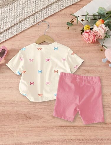 Baby Girls Short Sleeve T Shirt Top and Shorts Sets for Toddler 6M-3T in Kuwait