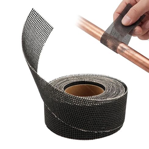180 Grit Mesh Sandpaper Roll, Double-Sided Plumbing Sanding Cloth, Silicon Carbide Sanding Mesh for Copper Pipe, Wood and Metal in Kuwait