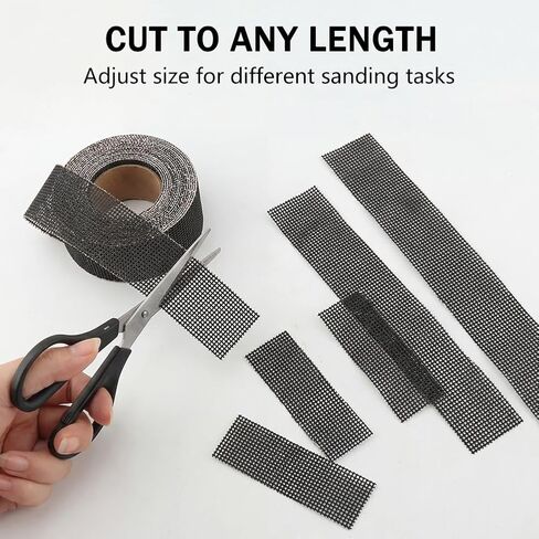 180 Grit Mesh Sandpaper Roll, Double-Sided Plumbing Sanding Cloth, Silicon Carbide Sanding Mesh for Copper Pipe, Wood and Metal in Kuwait