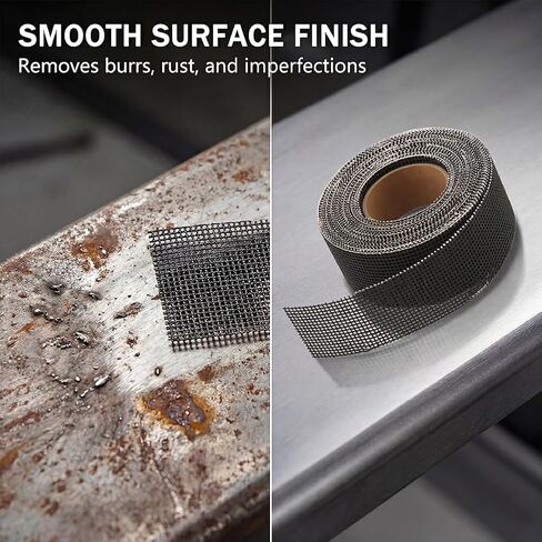 180 Grit Mesh Sandpaper Roll, Double-Sided Plumbing Sanding Cloth, Silicon Carbide Sanding Mesh for Copper Pipe, Wood and Metal in Kuwait
