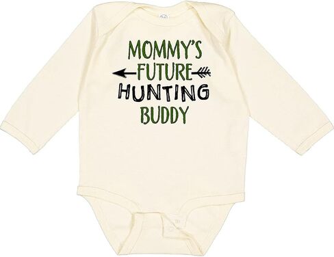 inktastic Mommys Future Hunting Buddy Long Sleeve Creeper in Kuwait
