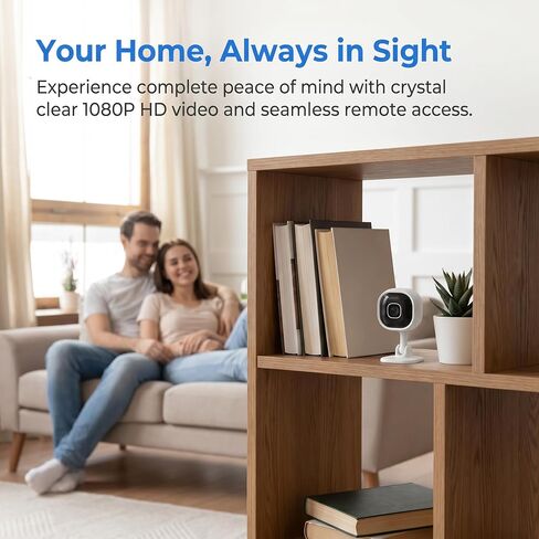1Pack WiFi 1080P HD Camera for Remote Surveillance Indoor Security Camera for Baby Monitor Dog Camera w/2-Way Audio Siren Motion Detection Infrared Night Vision Magnetic Base Cloud & TF Card Storage in Kuwait