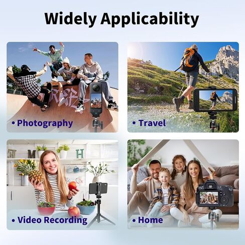 Mini Tripod for Camera, 24.61"/62.5cm Tripod Selfie Stick with 5 Levels Adjustment 360° Ball Head 1/4" Screw Desktop for DJI Osmo Pocket3 Vlog Handle Grip Insta360 Action 5 Pro/4/3 Camera in Kuwait