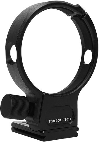 Tripod Collar for T28 300mm, Lens Support Bracket with Arrow Storage Case Plate, 1/4 & 3/8in Threaded Hole for Tripod Monopod, Anti Slip Aluminum Alloy Mount in Kuwait