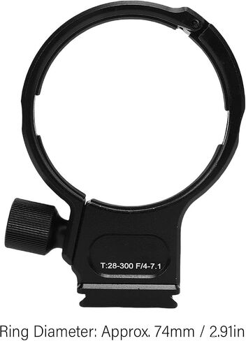 Tripod Collar for T28 300mm, Lens Support Bracket with Arrow Storage Case Plate, 1/4 & 3/8in Threaded Hole for Tripod Monopod, Anti Slip Aluminum Alloy Mount in Kuwait