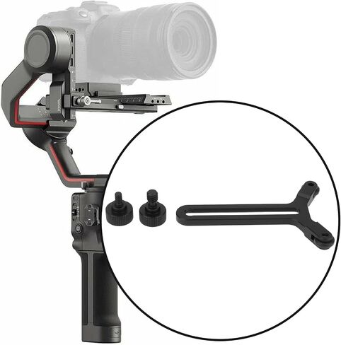 1 Set Telephoto Lens Support Bracket 1/4 Inch and M4 Screws Compatible with DJI RS3 Gimbal in Kuwait