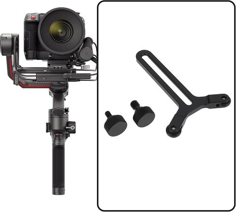 1 Set Telephoto Lens Support Bracket 1/4 Inch and M4 Screws Compatible with DJI RS3 Gimbal in Kuwait
