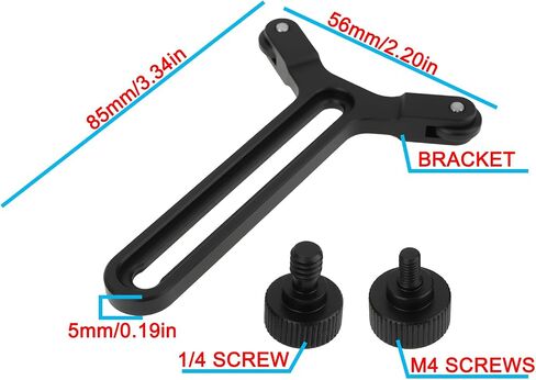 1 Set Telephoto Lens Support Bracket 1/4 Inch and M4 Screws Compatible with DJI RS3 Gimbal in Kuwait