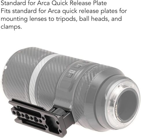Tyenaza Camera Lens Tripod Replacement Seat Aluminum 1/4in 3/8in Hole for Arca Quick Release Plate Lens Collar Foot Stand for RF 600mm 800mm F11 is STM Lens in Kuwait
