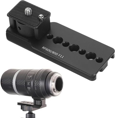 Tyenaza Camera Lens Tripod Replacement Seat Aluminum 1/4in 3/8in Hole for Arca Quick Release Plate Lens Collar Foot Stand for RF 600mm 800mm F11 is STM Lens in Kuwait