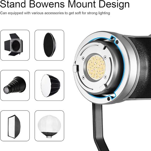 GVM 300W Video Light Kit, Continuous Lighting for Photography with Bowens Mount Softbox&Stand, 2700~7500K,112000Lux@0.5m Studio Light with APP DMX, CRI 97+ Bi-Color 8 Scene Lights for Film Recording in Kuwait