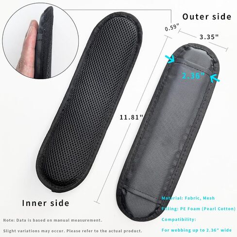 Thickened Cushioning Breathable Shoulder Pad with Adjustable Shoulder Strap with Metal Hooks, Replacement for Laptop Bags, Briefcases, Messenger Bags, Crossbody Bags, and Camera Bags in Kuwait