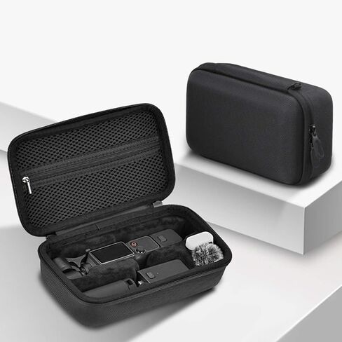 Carrying Case for DJI Osmo Pocket 4, Compact Travel Bag with Wrist Strap & Carabiner, Portable Storage & Protection Pouch for Pocket 4 Camera Accessories – Black in Kuwait