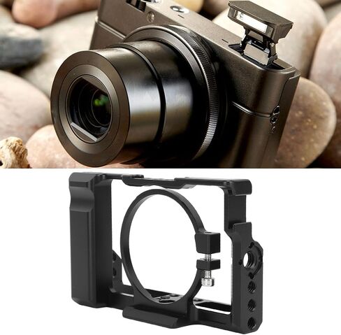 Video Camera Cage Rig, Camera Protective Case with Cold Shoe Interface for Rx100 M1 M2 M3 M4 M5 M6 M7 Cameras in Kuwait