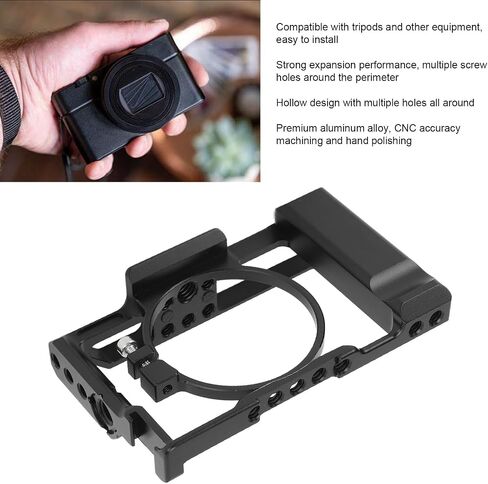 Video Camera Cage Rig, Camera Protective Case with Cold Shoe Interface for Rx100 M1 M2 M3 M4 M5 M6 M7 Cameras in Kuwait