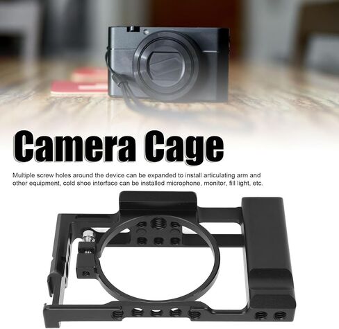 Video Camera Cage Rig, Camera Protective Case with Cold Shoe Interface for Rx100 M1 M2 M3 M4 M5 M6 M7 Cameras in Kuwait