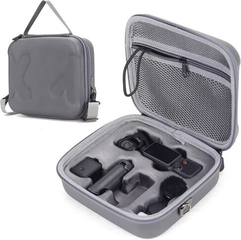 Carrying Case for DJI Osmo Pocket 4 Creator Combo, PU Protective Shoulder Bag for DJI Pocket 4, Portable Travel Case for Vlogging, Outdoor Shooting & Travel in Kuwait