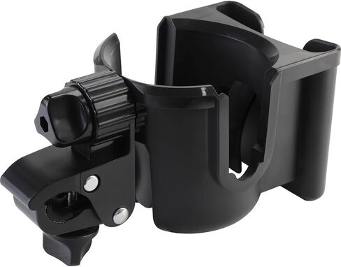 Universal Stroller Cup Holder with Phone Holder | 360°Rotatable Bottle Holder with Strong Clip, Accessories for Stroller, Bike, Wheelchair, Walker, Scooter in Kuwait