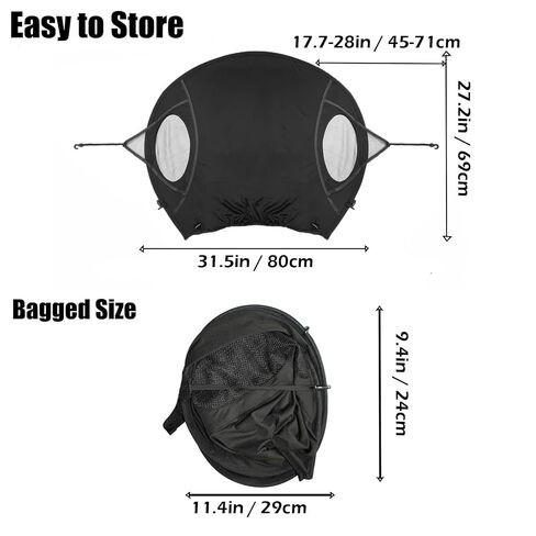 Universal Stroller Sun Cover UV Protection Baby Stroller Sun Shade Buggy Pram Sun Rain Shade Blackout Blind Canopy Cover Pushchair Sunblock Cover for Travel Park Zoo, Black in Kuwait