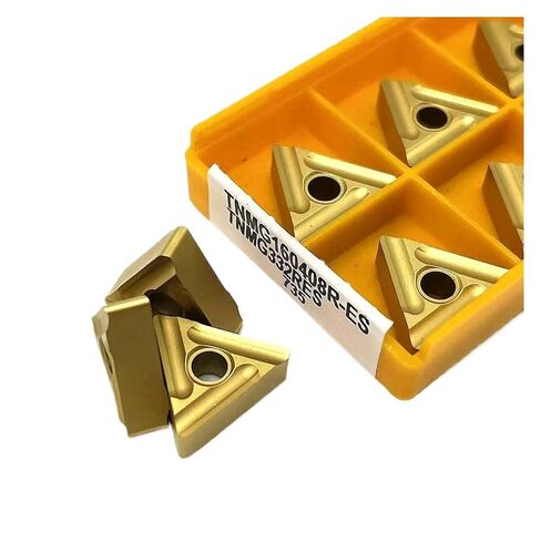 Indexable Lathe Carbide Insert 10PCS TNMG160404R TNMG160404L TNMG160408R 15TF 6020 735 Hard Alloy Cutting External Turning Tools(TNMG160404R 6020) in Kuwait