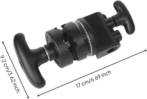 Photographic Clamp Mount Grip Bracket with Swivel Center and Handles Aluminum Alloy for Flags Studio Hardware Light Stands Photography Film Production Home Studio in Kuwait