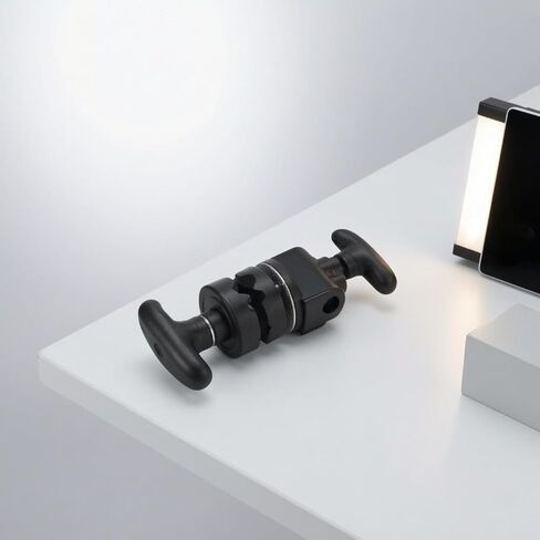 Photographic Clamp Mount Grip Bracket with Swivel Center and Handles Aluminum Alloy for Flags Studio Hardware Light Stands Photography Film Production Home Studio in Kuwait