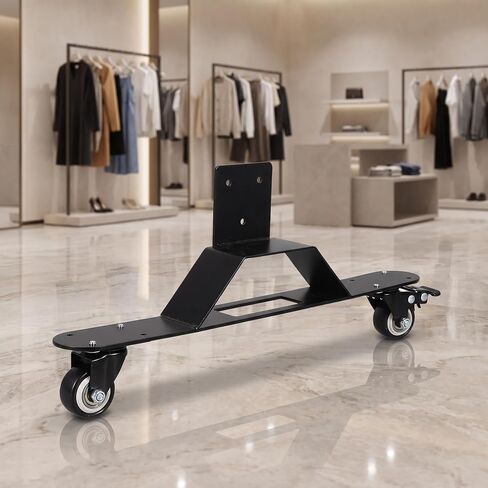 Rolling Caster Display Base with Lockable Wheels, Heavy Duty Iron Booth Backdrop Rolling Stand Providing Stable Support and Secure Placement for Photography Lamps and Photo Stands in Kuwait