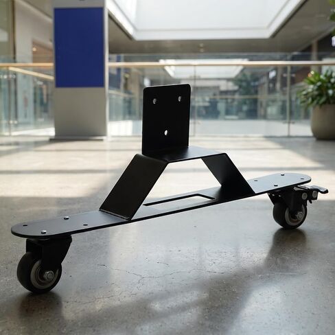 Rolling Caster Display Base with Lockable Wheels, Heavy Duty Iron Booth Backdrop Rolling Stand Providing Stable Support and Secure Placement for Photography Lamps and Photo Stands in Kuwait