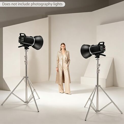 Light Stand 2 Pack Stainless Steel Photography Lighting Stand | Breathable material in Kuwait