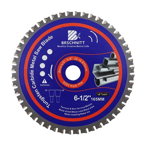 12" Metal Cutting Circular Saw Blade - BRSCHNITT Tungsten Carbide Tipped TCT Saw Blades for Iron, Iron Pipe, Ferrous Metals 60T Arbor:1-3/16"/1" in Saudi Arabia