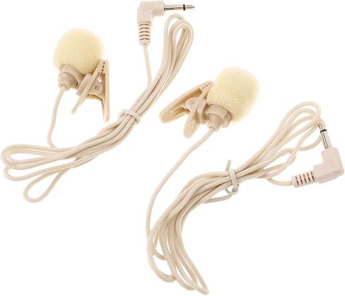Sewroro 2pcs Lavalier Clip on Microphone for Phone and Camera, Lightweight Portable Recording Microphone with Cloth and Abs Material, for Interviews and Meetings in Kuwait