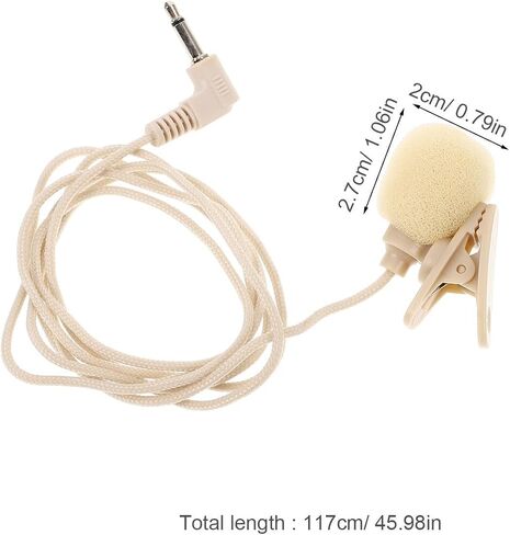 Sewroro 2pcs Lavalier Clip on Microphone for Phone and Camera, Lightweight Portable Recording Microphone with Cloth and Abs Material, for Interviews and Meetings in Kuwait