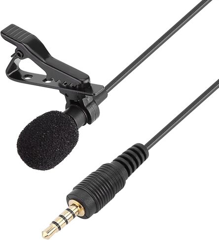 ciciglow 3.5mm Jack Lapel Microphone High Sensitivity Wired Clipon Mic for Audio and Video Recording in Kuwait