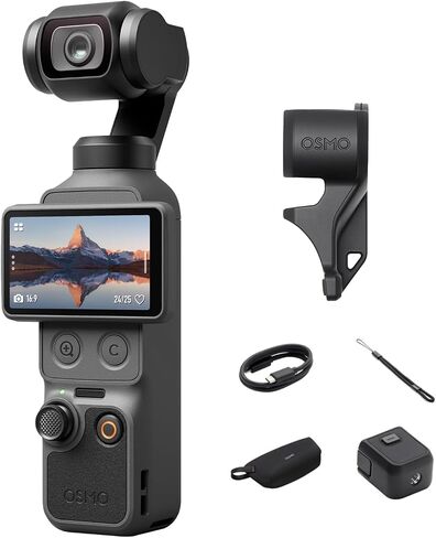 DJI Osmo Pocket 4 Traveler Combo, 4K Video Camera | 1″ CMOS & 4K/240fps, 3-Axis Stabilization, 2× Lossless Zoom, 107GB Built-in Storage, 10-bit D-Log in Kuwait