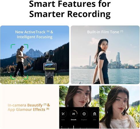 DJI Osmo Pocket 4 Traveler Combo, 4K Video Camera | 1″ CMOS & 4K/240fps, 3-Axis Stabilization, 2× Lossless Zoom, 107GB Built-in Storage, 10-bit D-Log in Saudi Arabia