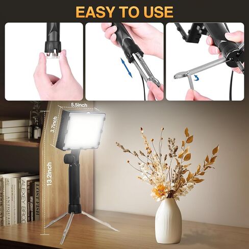 EMART 60 LED Portable Product Photography Light for Tabletop Photo,2-Pack | Continuous Small Photography Lamp ,Adjustable Tripod Stand and Filter,Table Top Camera Video,Stop Motion Animation Kit in Kuwait