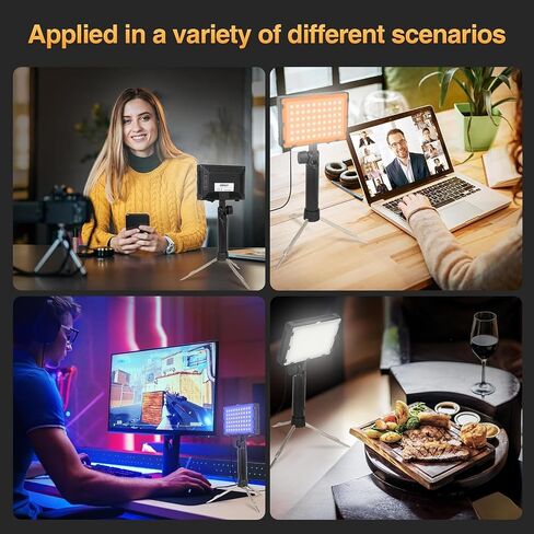 EMART 60 LED Portable Product Photography Light for Tabletop Photo,2-Pack | Continuous Small Photography Lamp ,Adjustable Tripod Stand and Filter,Table Top Camera Video,Stop Motion Animation Kit in Kuwait