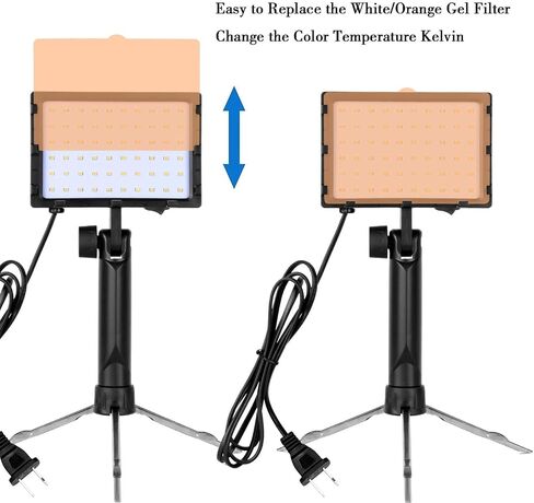EMART 60 LED Portable Product Photography Light for Tabletop Photo,2-Pack | Continuous Small Photography Lamp ,Adjustable Tripod Stand and Filter,Table Top Camera Video,Stop Motion Animation Kit in Kuwait