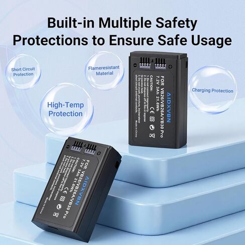 2-Pack Upgraded VB26B VB26A VB26 VB30 Pro Battery for GODOX V1 V1S V1N V1C V1F V1O V1 Flash and V860III V860III-S V860III-C V860III-N V860III-O V860III-F V850III Camera Flash Speedlite in Kuwait