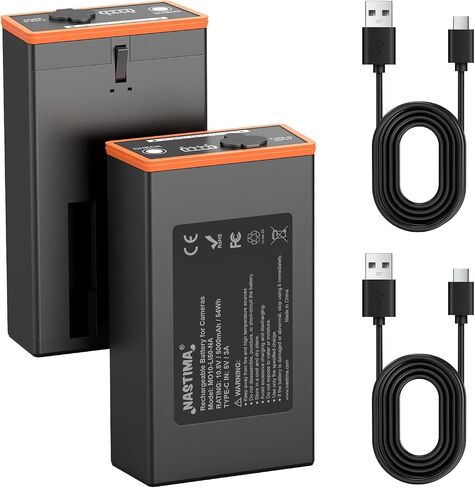 NASTIMA 2 Pack 5000mAh Lithium-Ion Battery for Moultrie Edge Series Cameras | Compatible with Moultrie Edge, Edge PRO, Edge 2&PRO, Edge 3&PRO Rechargeable Battery Pack in Kuwait