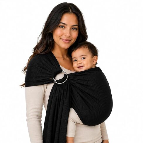 Baby Water Ring Sling Carrier | Lightweight Breathable Mesh Baby Wrap for Infant, Newborn, Kids and Toddlers | Perfect for Summer, Swimming, Pool, Beach | Great for Dad Too Grey in Saudi Arabia