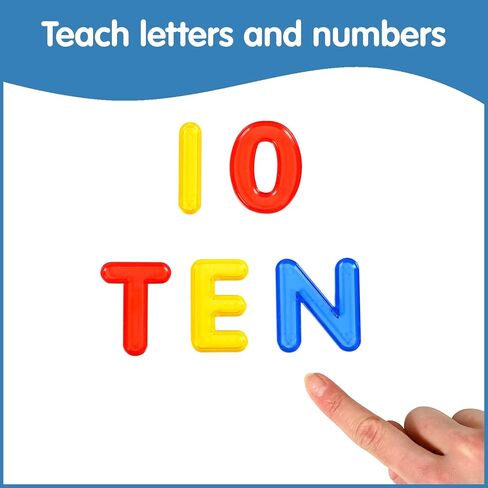 edxeducation Transparent Letters and Numbers, Mini Jar | Colorful, Plastic Letters and Numbers, Light Box Accessories for Kids in Kuwait