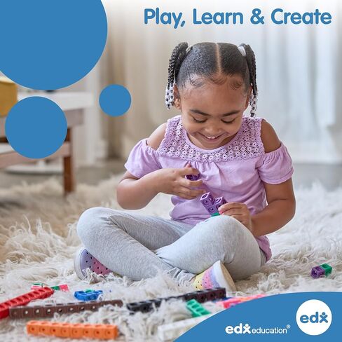 edxeducation Transparent Letters and Numbers, Mini Jar | Colorful, Plastic Letters and Numbers, Light Box Accessories for Kids in Kuwait